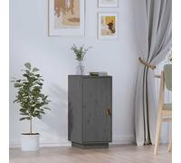 vidaXL Sideboard Grey 34X40X75 Cm Solid Wood Pine, Grey