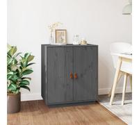 Vidaxl Sideboard Grey 65,5X40X75 Cm Solid Wood Pine