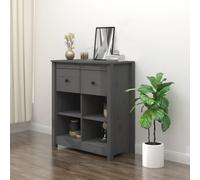 vidaXL Sideboard Grey 70x35x80 cm Solid Wood Pine
