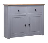 vidaXL Sideboard Grey 93x40x80 cm Solid Pinewood Panama Range