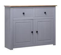 Vidaxl Sideboard Grey 93X40X80 Cm Solid Pinewood Panama Range