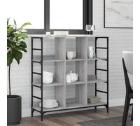 Sideboard Grey Sonoma 102x32x103.5 cm Engineered Wood & Metal Storage Cabinet UK