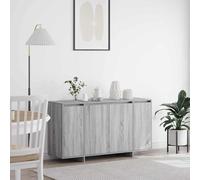 Engineered Wood Sideboard Grey Sonoma 135x41x69 cm Modern Storage Solution