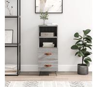 (grey sonoma) vidaXL Sideboard Storage Cabinet Cupboard Side Cabinet White Engineered Wood