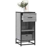 Sideboard Grey Sonoma 35.5x35x76cm Engineered Wood & Metal Industrial Storage XL