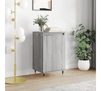 Sideboard Grey Sonoma 40x35x70 cm. Engineered Wood & Iron 1 Door Storage Modern