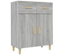 Vidaxl Sideboard Grey Sonoma 69.5X34X90 Cm Engineered Wood