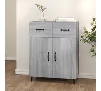 vidaXL Sideboard Grey Sonoma 69.5X34X90 Cm Engineered Wood, Grey