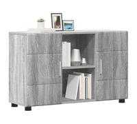 vidaXL Sideboard Grey Sonoma 88.5 x 30.5 x 55.5 cm Engineered Wood, Ample Storage, Modern Wooden Cabinet, Rectangular Design, Durable Utility Furniture for Living Room, Indoor Organizational Unit