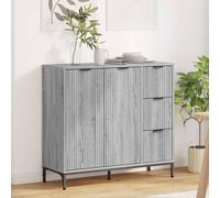 vidaXL Sideboard Grey Sonoma 89.5 x 33 x 82 cm Engineered Wood
