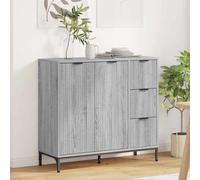 vidaXL Sideboard Grey Sonoma 89.5 x 33 x 82 cm Engineered Wood
