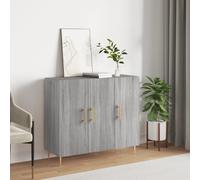(grey sonoma) vidaXL Sideboard Cabinet Storage Cabinet Cupboard Smoked Oak Engineered Wood
