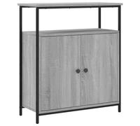 vidaXL Sideboard Hallway Storage Cabinet- Engineered Wood Grey Sonoma - Adjustable Feet for Stability - Roomy Cupboard for Daily Essentials