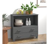 vidaXL Sideboard HAMAR Dark Grey 85x35x80 cm Solid Wood Pine