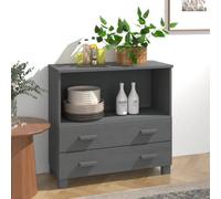 (dark grey) vidaXL Sideboard Solid Wood Pine Wooden Side Cabinet Furniture Multi Colours
