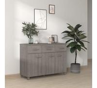 vidaXL Sideboard HAMAR Light Grey 113x40x80 cm Solid Wood Pine