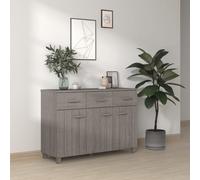 vidaXL Sideboard HAMAR Light Grey 113x40x80 cm Solid Wood Pine
