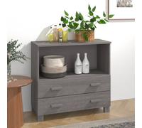 vidaXL Sideboard HAMAR Light Grey 85x35x80 cm Solid Wood Pine
