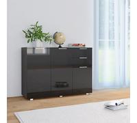 Vidaxl Sideboard High Gloss Black 107X35X80.5 Cm
