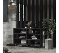 vidaXL Sideboard High Gloss Grey Engineered Wood Cabinet Home Indoor Furniture