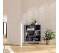 vidaXL Sideboard High Gloss Grey 57x35x70 cm Engineered Wood