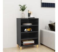 vidaXL Sideboard High Gloss Grey Chipboard Cabinet Home Living Room Furniture