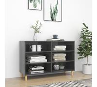 vidaXL Sideboard High Gloss Grey 103.5X35X70 Cm Engineered Wood, Grey