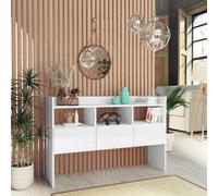 vidaXL Sideboard High Gloss White 105x30x70 cm Engineered Wood, White
