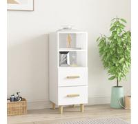 vidaXL Sideboard High Gloss White 34.5x34x90 cm Engineered Wood