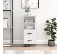 (high gloss white) vidaXL Sideboard Storage Cabinet Cupboard Side Cabinet White Engineered Wood