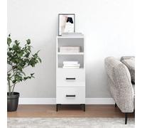 (high gloss white) vidaXL Sideboard Storage Side Cabinet Cupboard Concrete Grey Engineered Wood