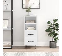 vidaXL Sideboard High Gloss White 34.5x34x90 cm Engineered Wood