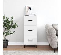vidaXL Sideboard Storage Cabinet Cupboard High Gloss White Engineered Wood