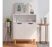 vidaXL Sideboard High Gloss White 60x30x72 cm Engineered Wood UK