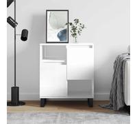 (high gloss white) vidaXL Sideboard Storage Cabinet Cupboard Side Cabinet Brown Oak Engineered Wood