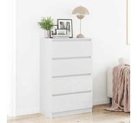 vidaXL Sideboard High Gloss White 60x35x98.5 cm Engineered Wood