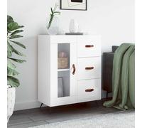 vidaXL Sideboard High Gloss White 69.5x34x90 cm Engineered Wood
