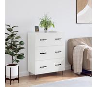 vidaXL Sideboard Storage Cabinet Cupboard High Gloss White Engineered Wood