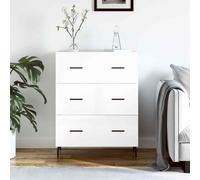 vidaXL Sideboard High Gloss White 69.5x34x90 cm Engineered Wood 34 UK HOT