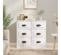 vidaXL Sideboard High Gloss White 70x35.5x67.5 cm Engineered Wood