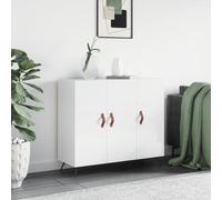 vidaXL Sideboard High Gloss White 90x34x80 cm Engineered Wood
