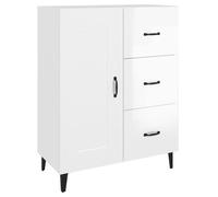 vidaXL Sideboard High Gloss White Engineered Wood Cupboard Home Organiser