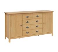 vidaXL Sideboard HILL Honey Brown 154 x 40 x 80 cm Solid Pine Wood, Modern Sideb