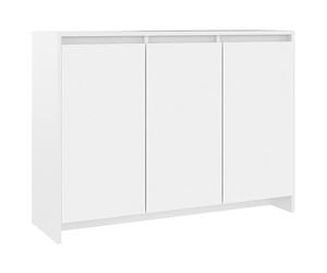vidaXL Sideboard Home Living Room Bedroom Hallway Furniture Modern Decor Storage Side Cabinet Oragniser Buffet Cupboard White Chipboard