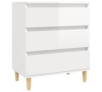 vidaXL Sideboard Home Living Room Furniture Cupboard Storage Cabinet Highboard Home Organiser Sideboard Cabinet High Gloss White Engineered Wood