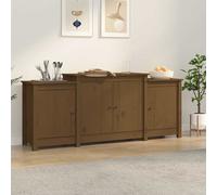 Vidaxl Sideboard Honey Brown 164X37X68 Cm Solid Wood Pine, Brown
