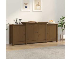 vidaXL Sideboard Honey Brown 164x37x68 cm Solid Wood Pine