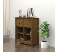 vidaXL Sideboard Honey Brown 70x35x80 cm Solid Wood Pine UK