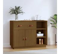 vidaXL Sideboard Honey Brown 98.5x40x75 cm Solid Wood Pine UK NEW