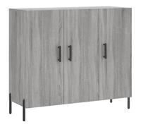 vidaXL Sideboard in Grey Sonoma Engineered Wood - Modern Style with Metal Legs and Ample Storage Space